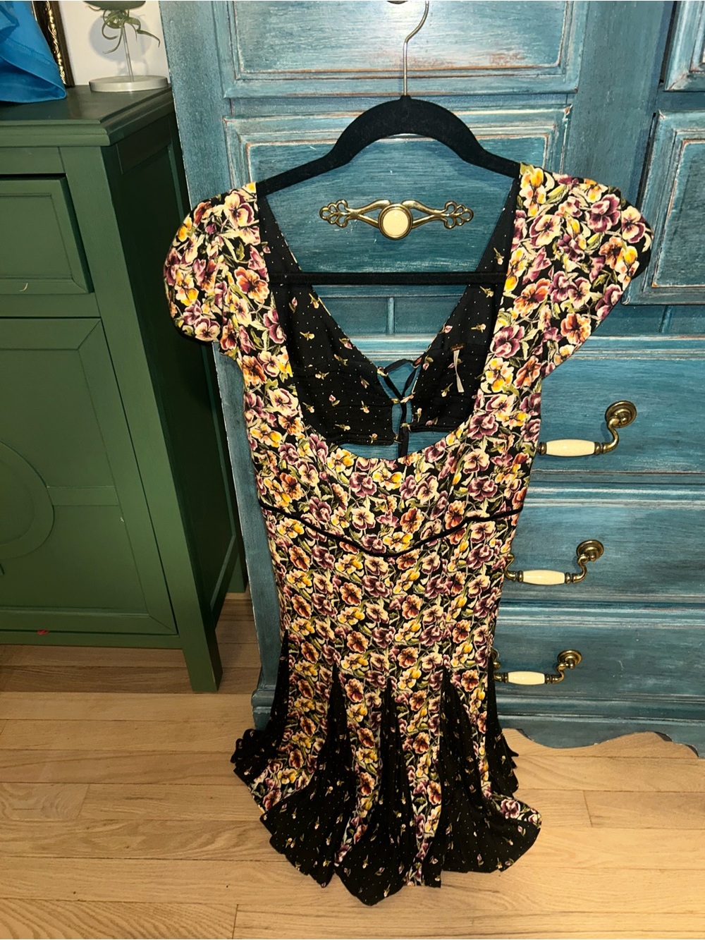 Free People Floral Tie Back Dress
